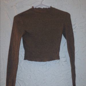Tan/beige colored crop top